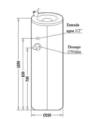 Fuente de agua serie J M-2ARO de Canaletas