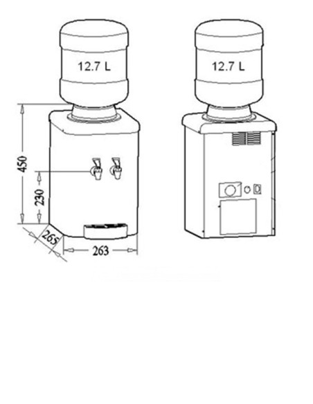 Dispensador de agua serie 3 M-33 de Canaleta